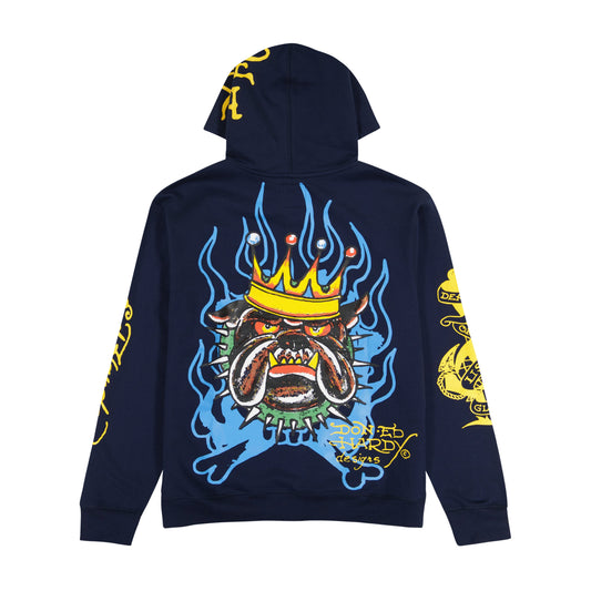 Panther Bulldog Hoodie MIDNIGHT | Ed Hardy