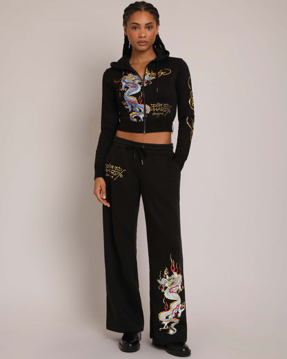 Cropped Dragon Hoodie BLACK | Ed Hardy