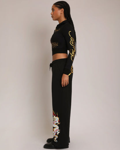 Cropped Dragon Hoodie BLACK | Ed Hardy