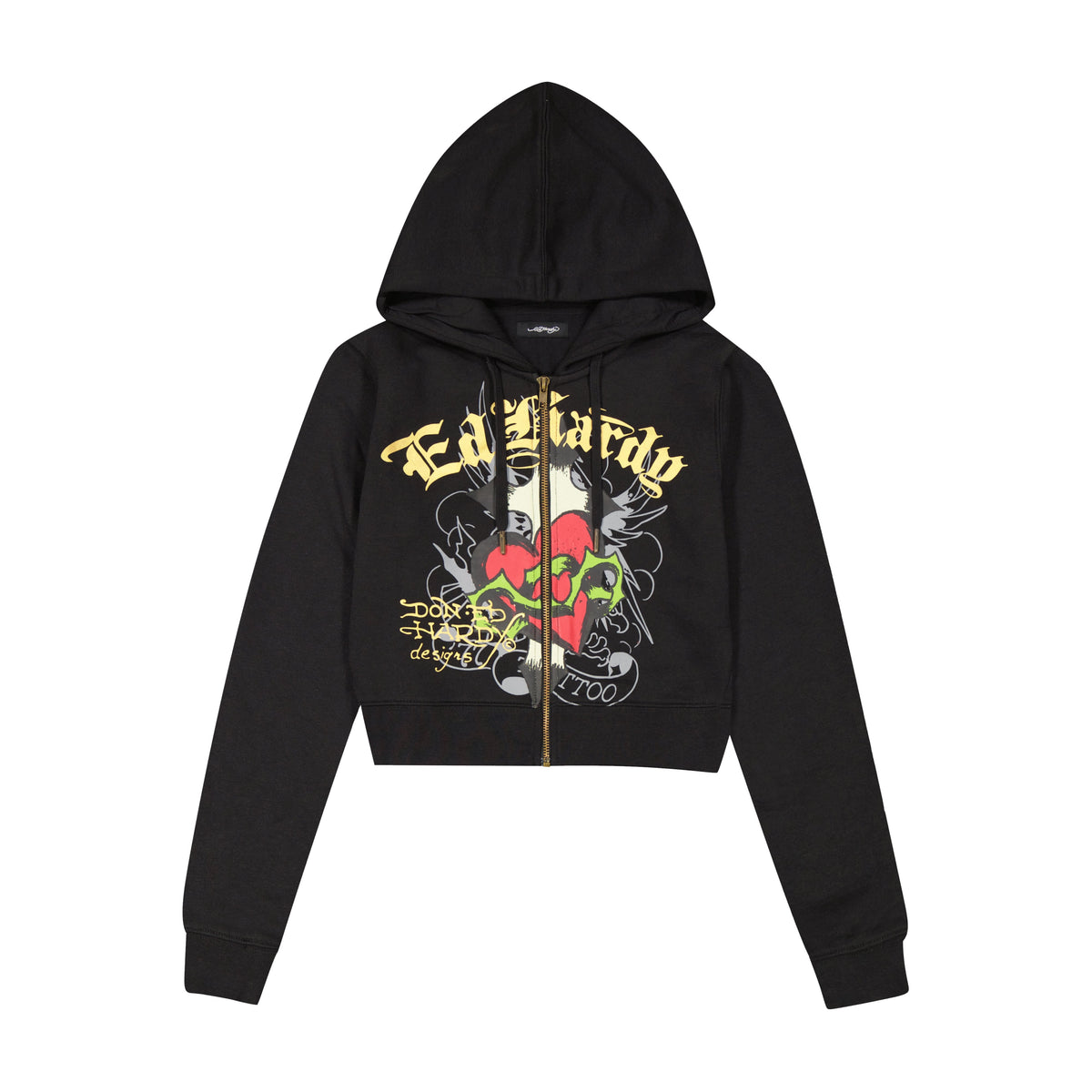 Sacred Heart Zip Front Hoodie BLACK | Ed Hardy