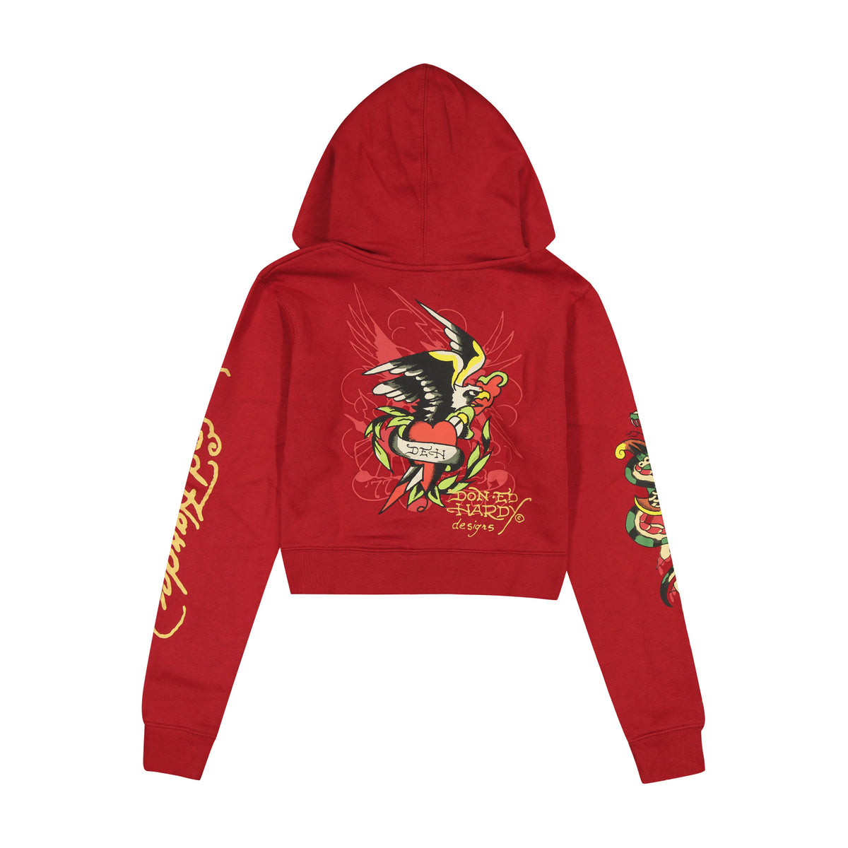 Eagle Tiger Zip Front Hoodie DEEP RED | Ed Hardy