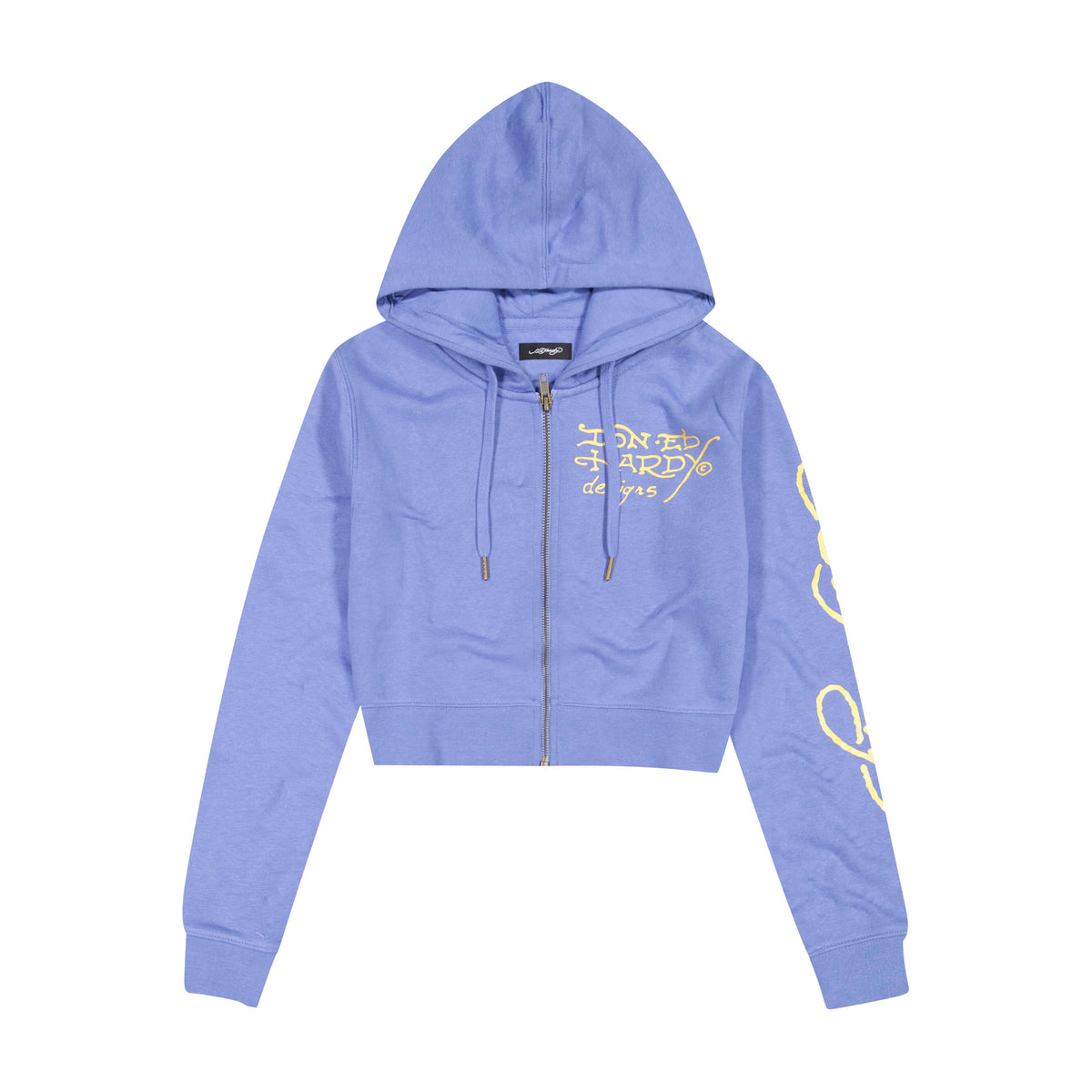 Tiger Lotus Zip Front Hoodie PALE BLUE | Ed Hardy
