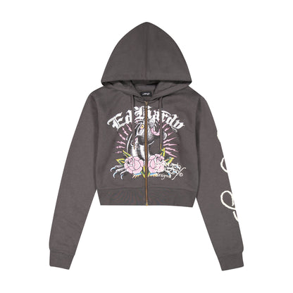 Panther Zip Front Hoodie CHARCOAL | Ed Hardy