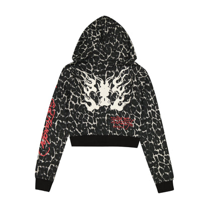 Baby Devil Zip Front Hoodie BLACK LEOPARD | Ed Hardy