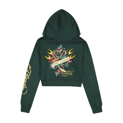Sacred Heart Zip Front Hoodie HUNTER | Ed Hardy