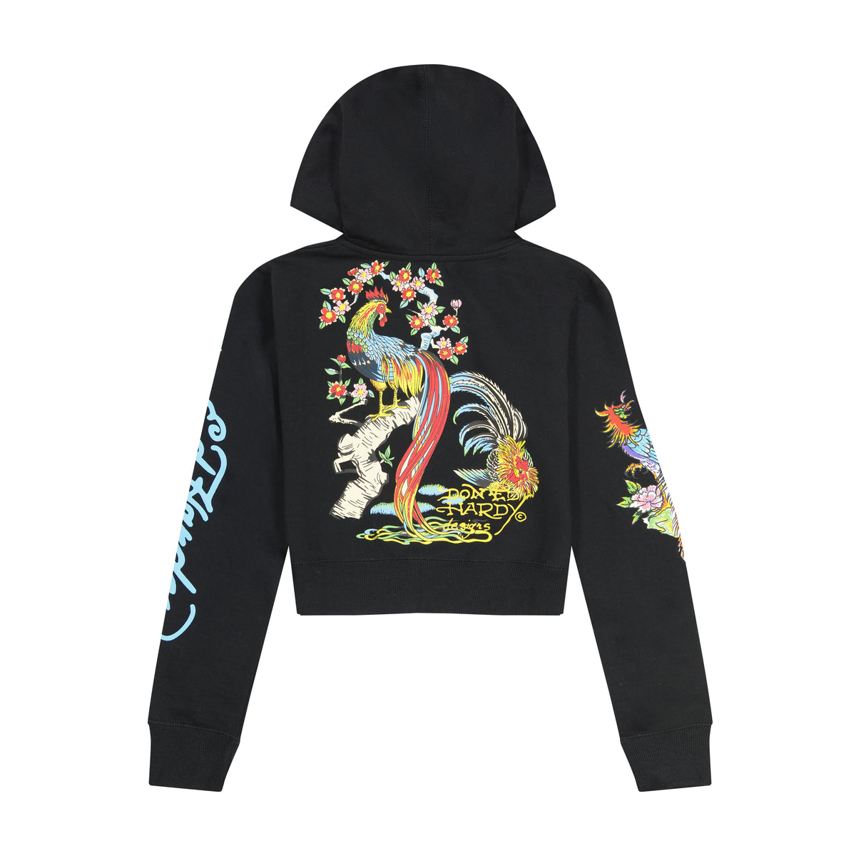 Phoenix Cropped Hoodie - Black BLACK | Ed Hardy