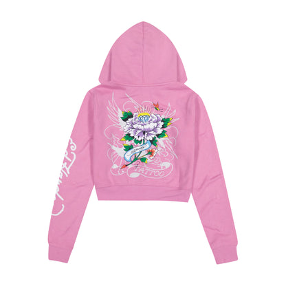 Flower Skull Front Hoodie ORCHID | Ed Hardy