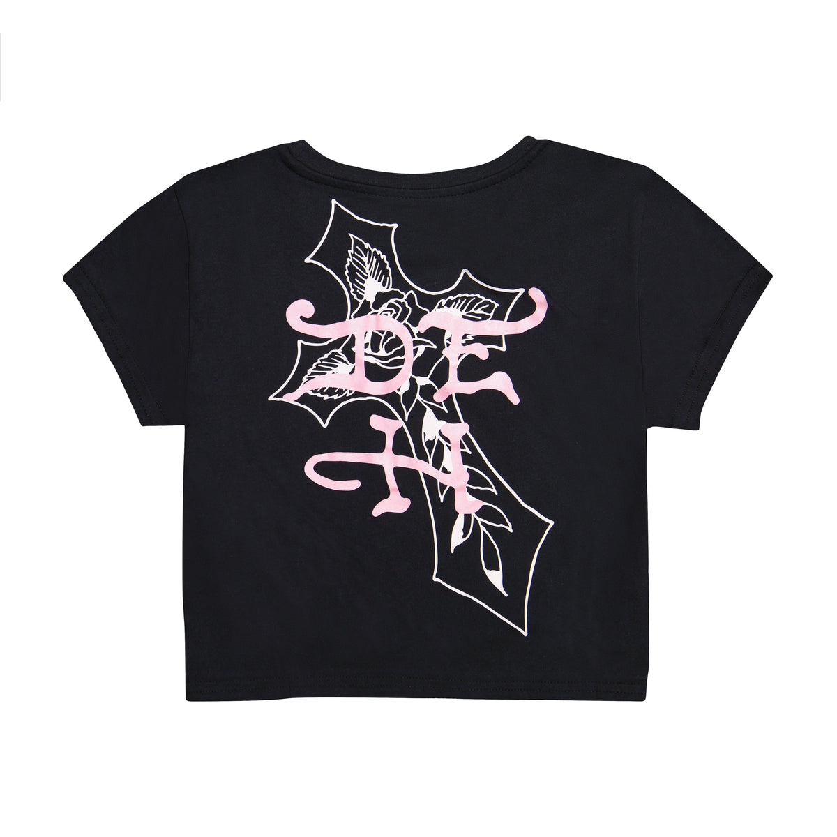 Flame Cross Baby Tee | Women's Y2K Baby Tee | Ed Hardy BLACK | Ed Hardy