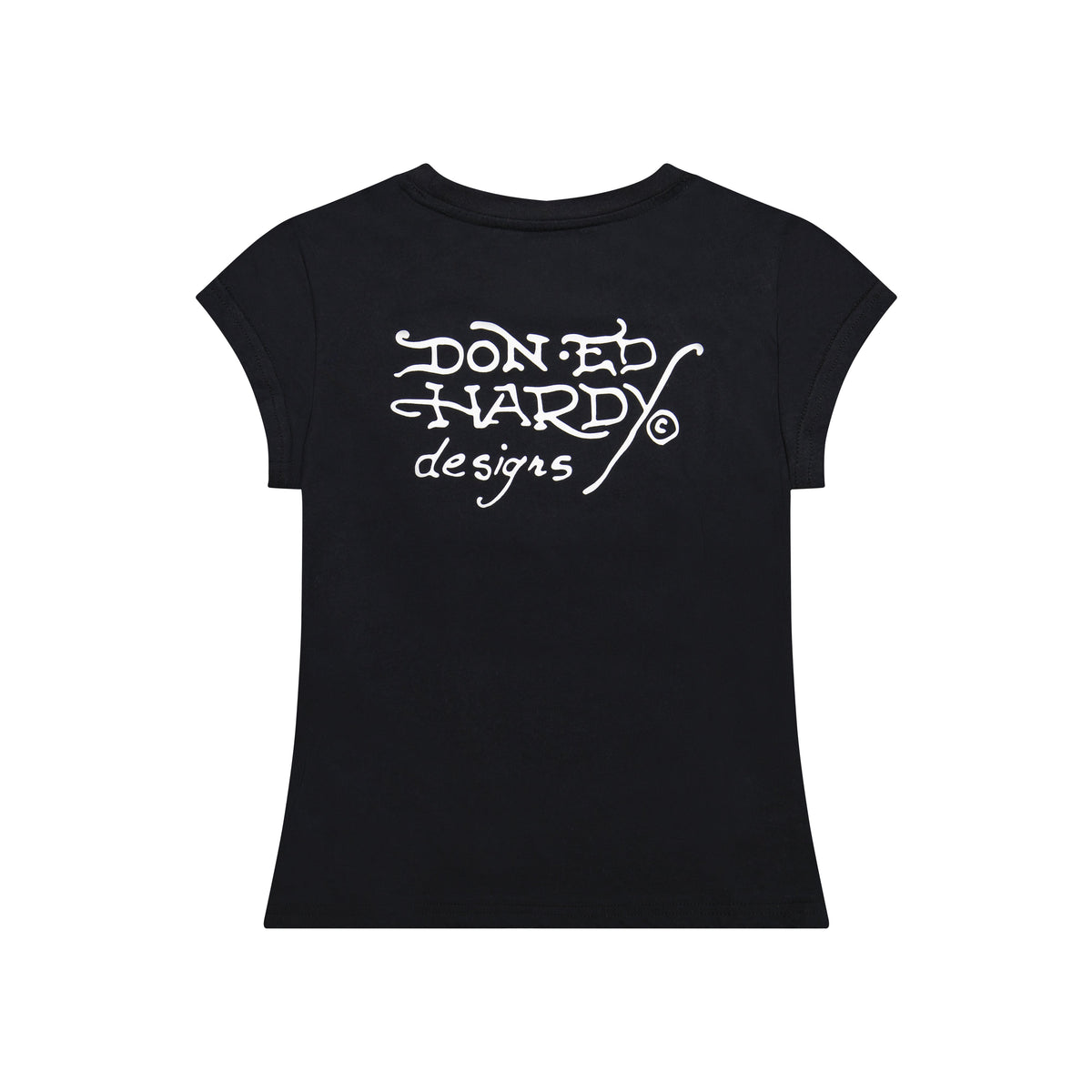 Panther Dagger Cap Sleeve Tee | Women's Y2K Tee| Ed Hardy BLACK | Ed Hardy