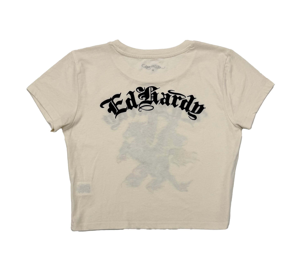 Pegasus Rhinestone Baby Tee IVORY | Ed Hardy