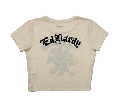 Pegasus Rhinestone Baby Tee IVORY | Ed Hardy