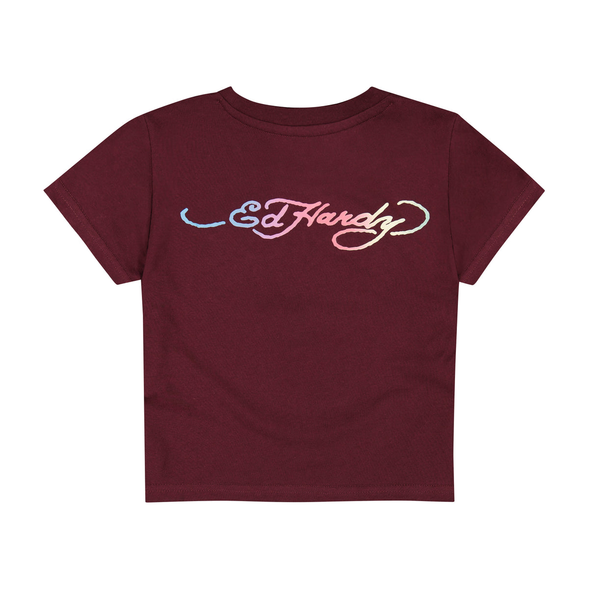 Pinup Rhinestone Baby Tee CABERNET | Ed Hardy