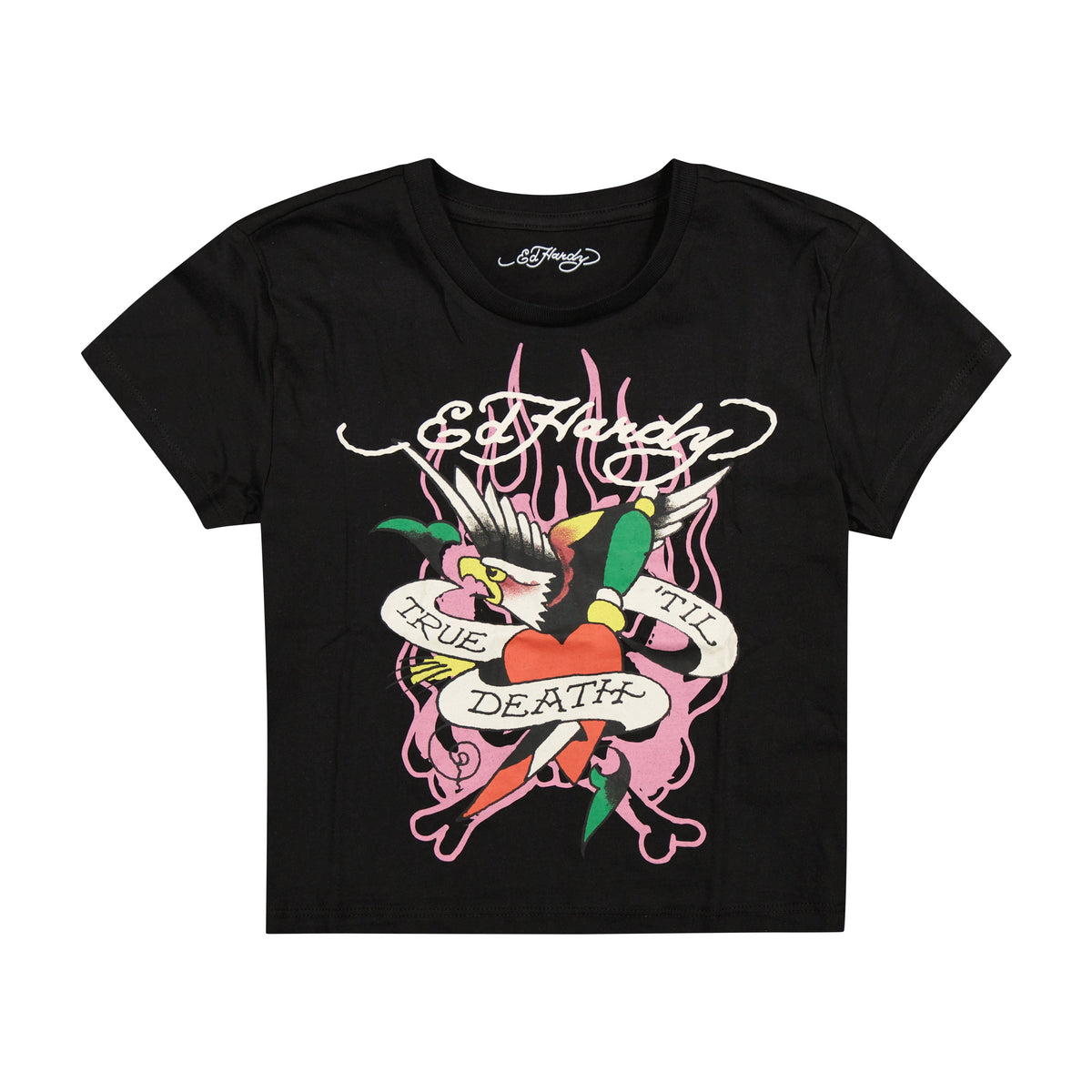True Eagle Baby Tee BLACK | Ed Hardy