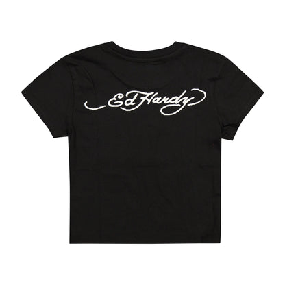 True Eagle Baby Tee BLACK | Ed Hardy