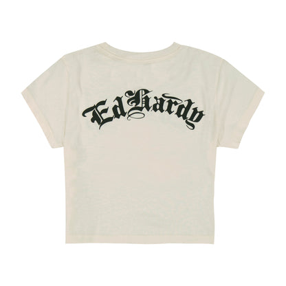 Devil Panther Baby Tee IVORY | Ed Hardy