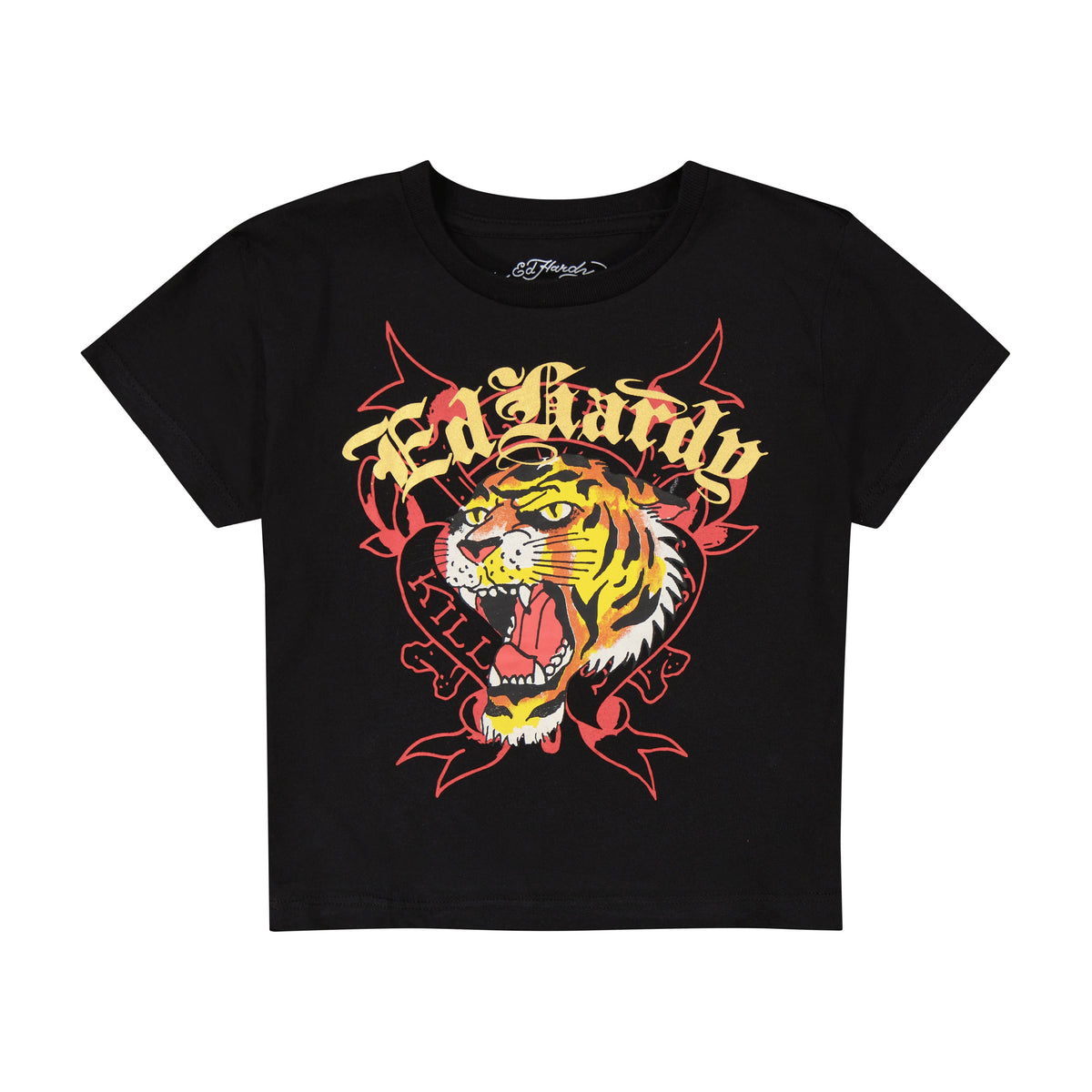 Tiger Head Baby Tee BLACK | Ed Hardy