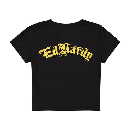 Sacred Heart Baby Tee BLACK | Ed Hardy