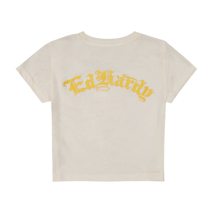Tiger Crown Baby Tee IVORY | Ed Hardy