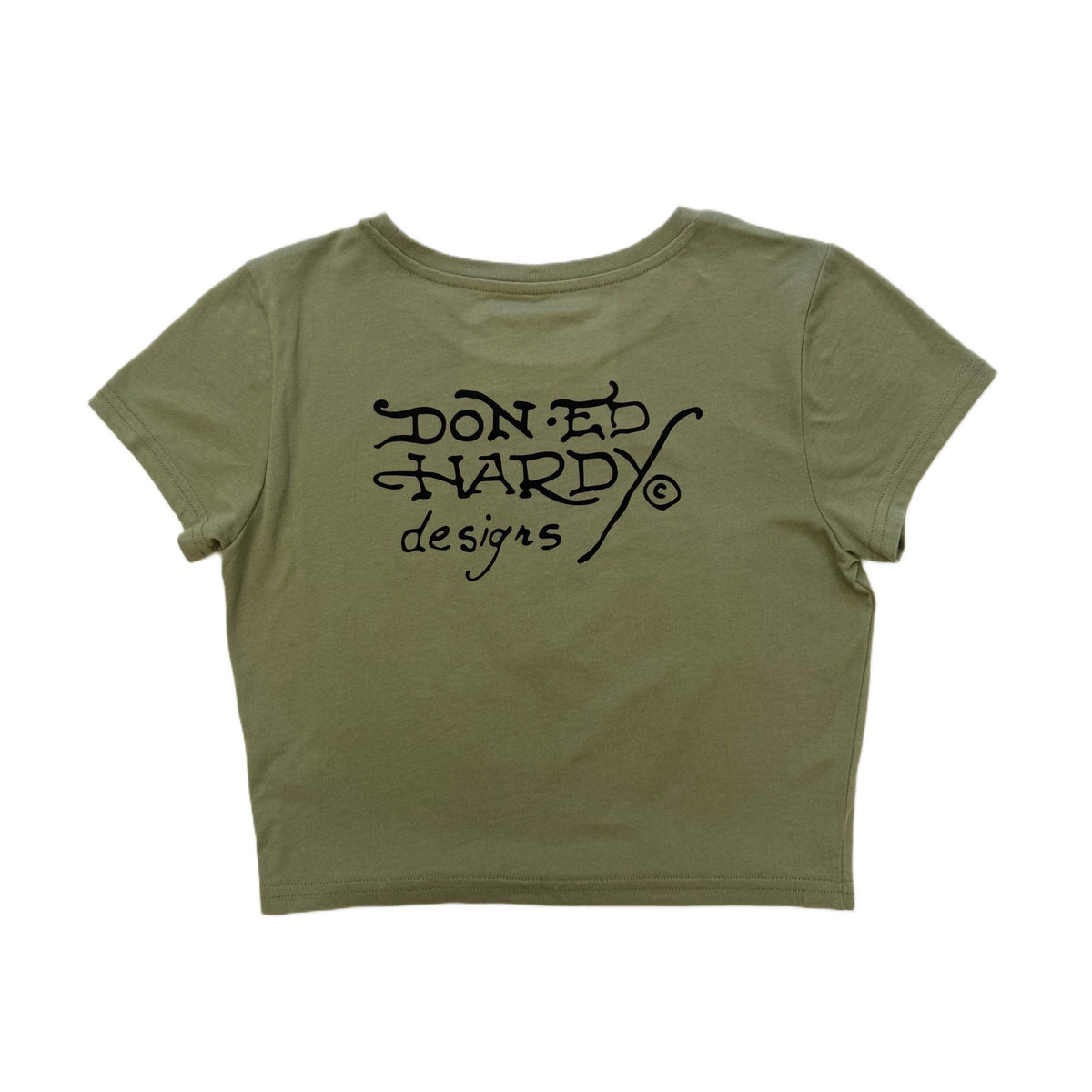 2 Hearts Baby Tee LT OLIVE | Ed Hardy