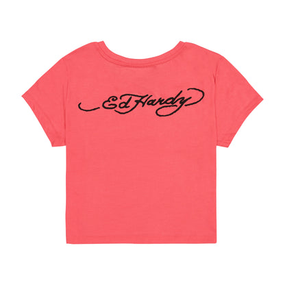 Cherry Baby Tee POP PINK | Ed Hardy