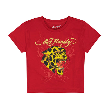Leopard Baby Tee RED | Ed Hardy