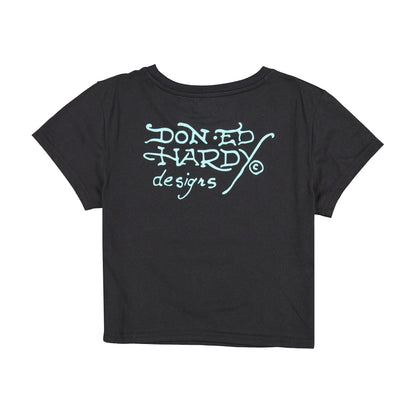 Skull Butterfly Baby Tee BLACK | Ed Hardy
