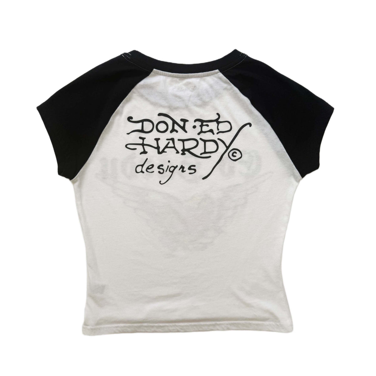 Heart Wings Raglan Tee BLACK & WHITE | Ed Hardy