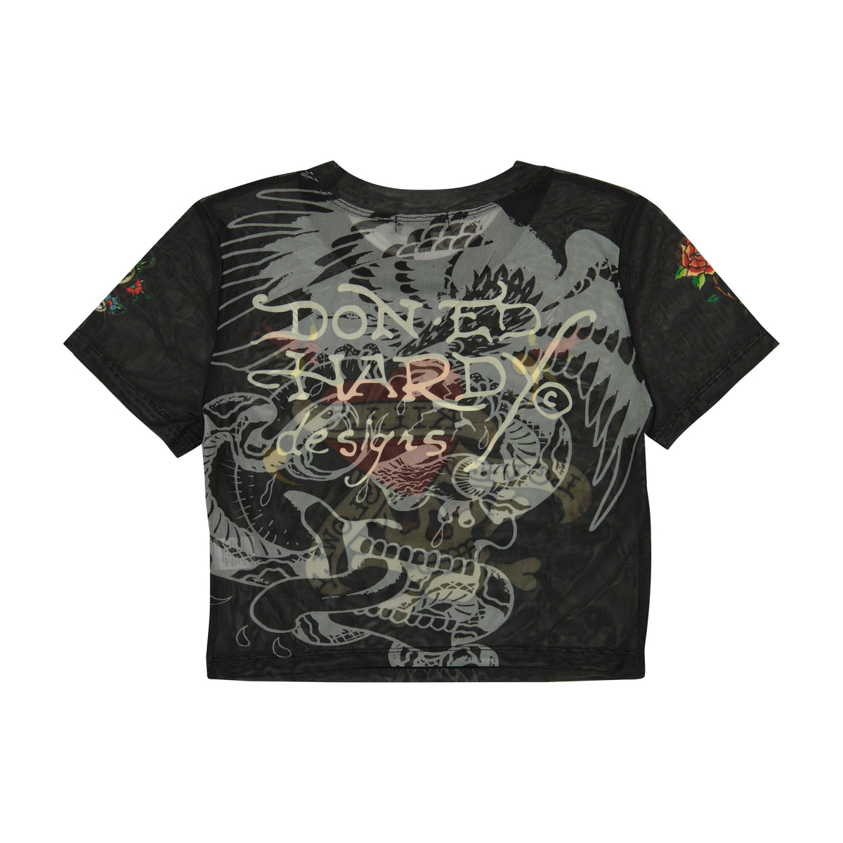 LKS Skull Power Mesh Baby Tee BLACK | Ed Hardy