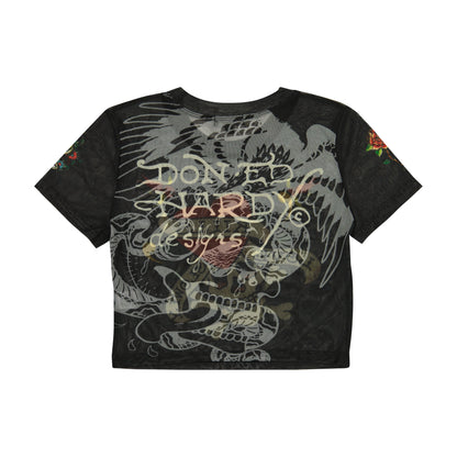LKS Skull Power Mesh Baby Tee BLACK | Ed Hardy