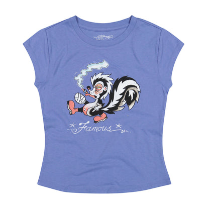 Famous Skunk Cap Sleeve Tee Pale Blue | Ed Hardy