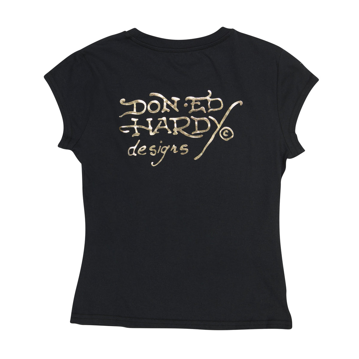 Peacock Cap Sleeve Tee BLACK | Ed Hardy