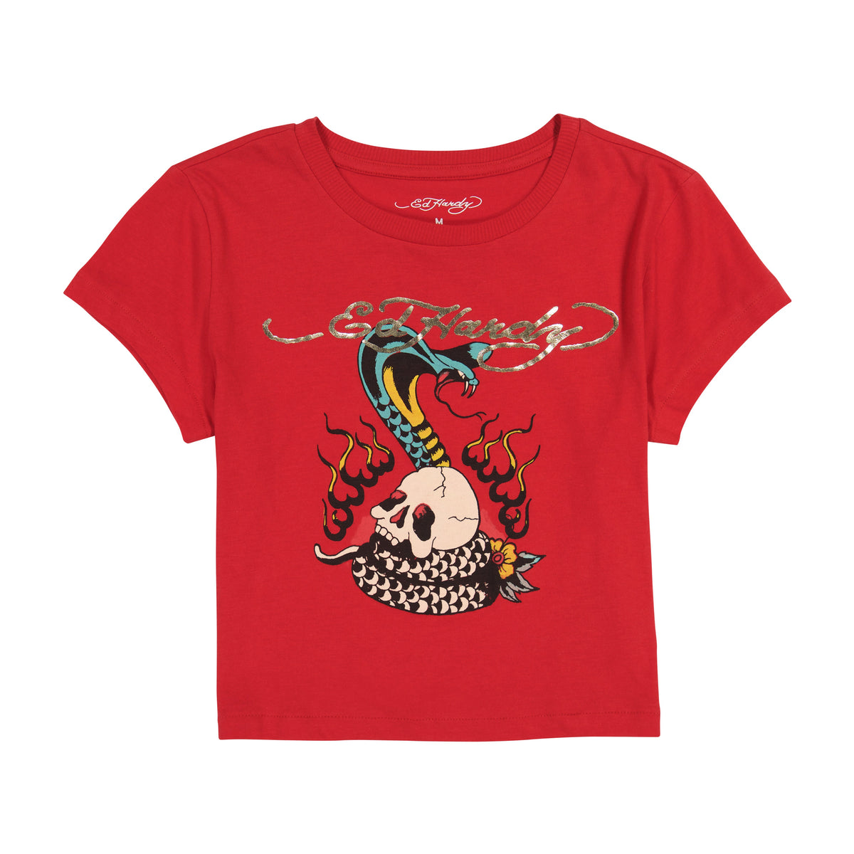 Flame Cobra Baby Tee Red | Ed Hardy