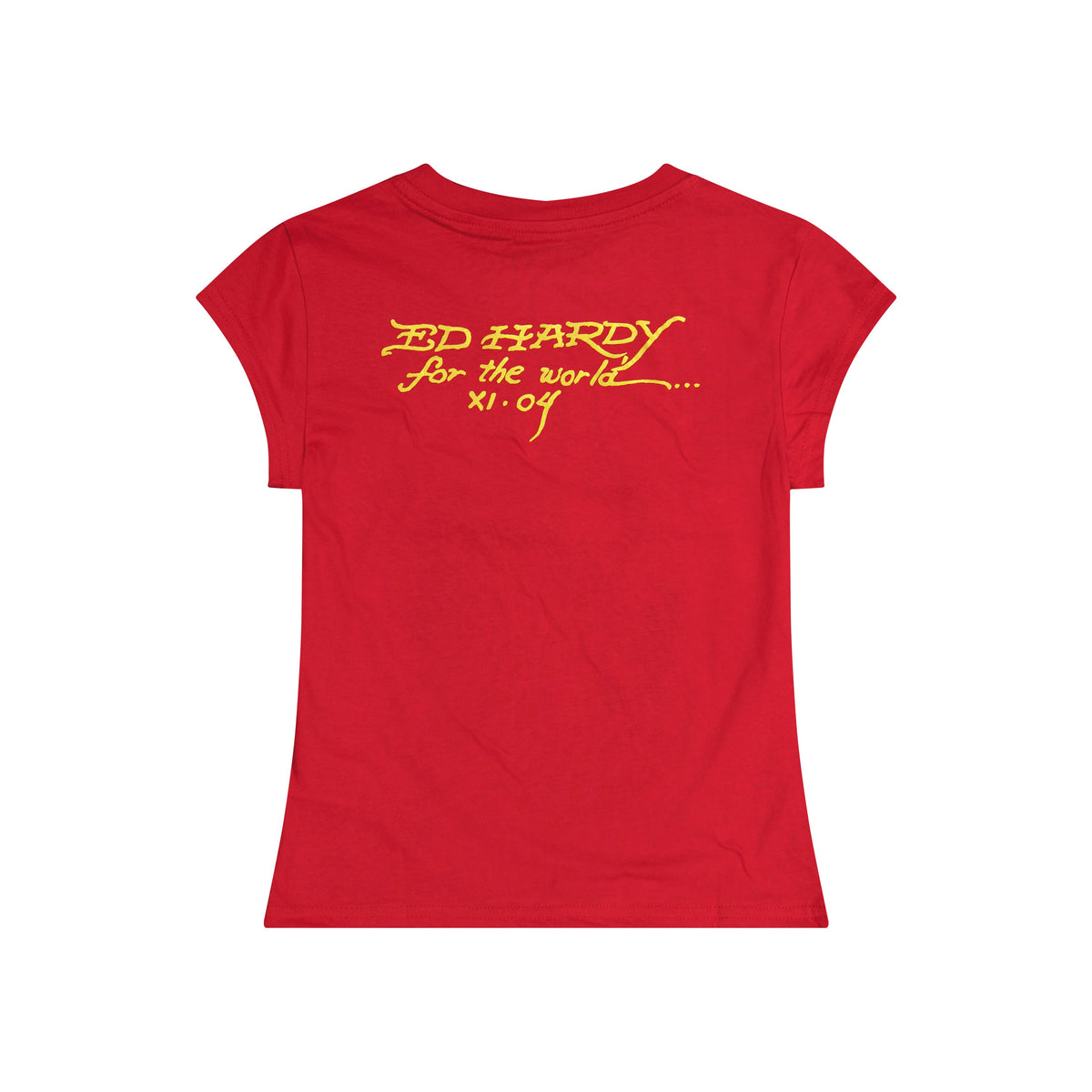 Leopard Panther Rhinestone Cap Sleeve | Women's Tee | Ed Hardy CHERRY | Ed Hardy