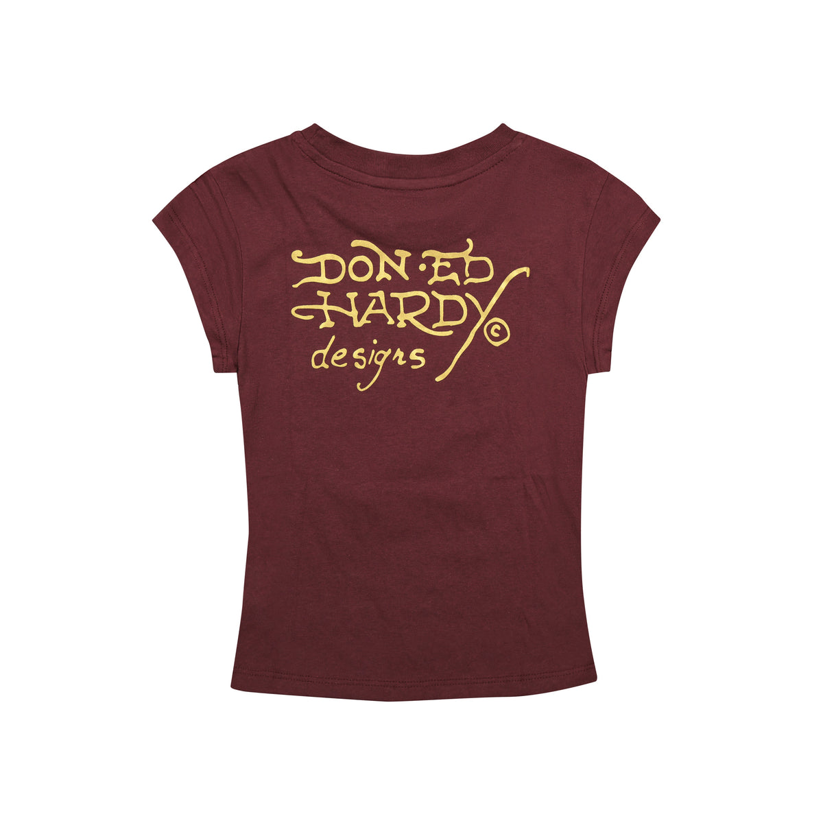 Diamond Flower Cap Sleeve Tee CABERNET | Ed Hardy