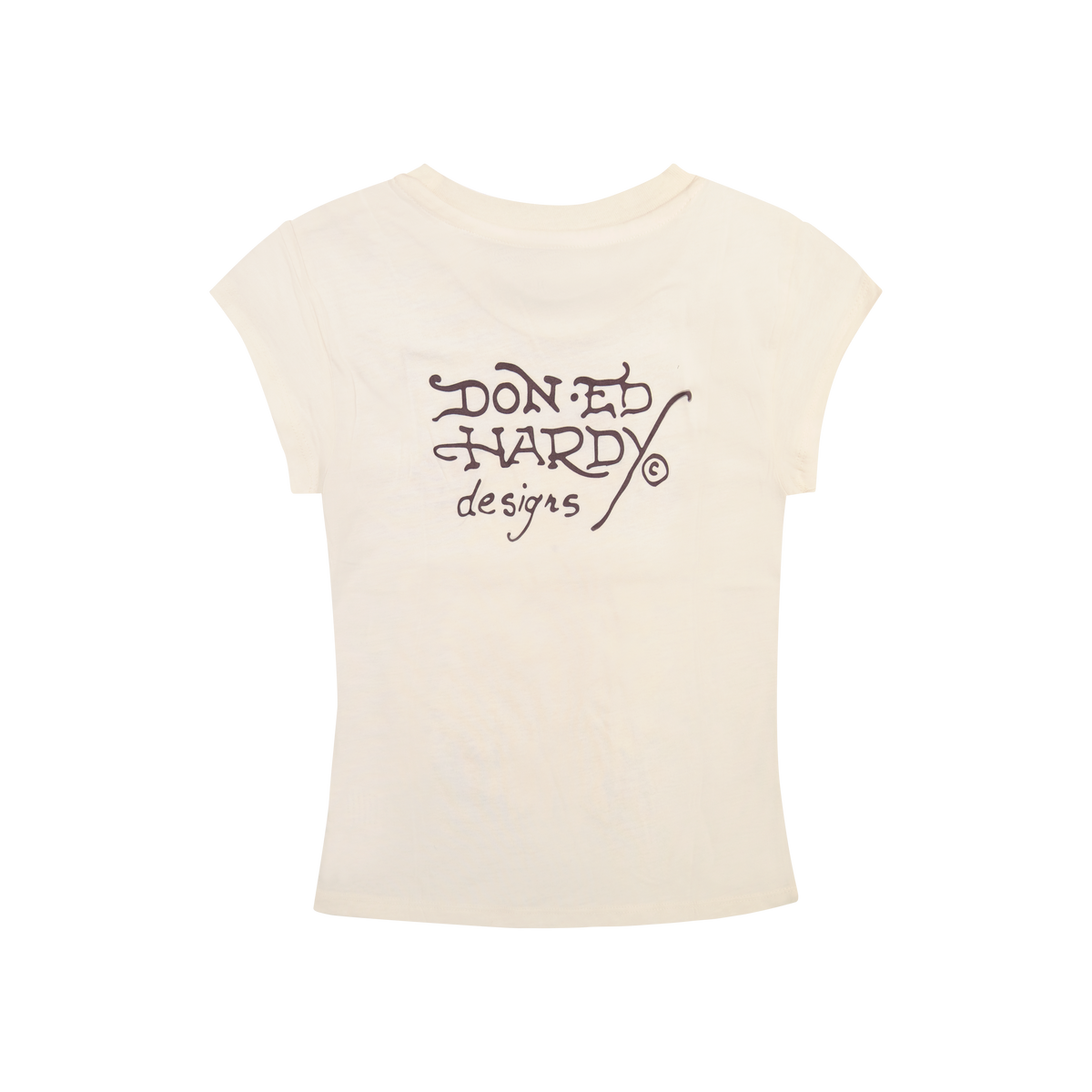 Rose Cobra Cap Sleeve Tee IVORY | Ed Hardy
