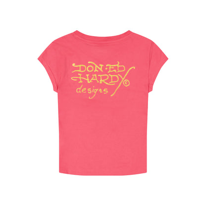 LKS Heart Cap Sleeve Tee POP PINK | Ed Hardy