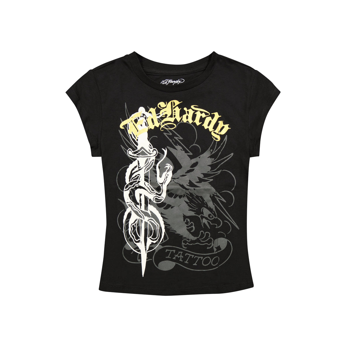 Snake Dagger Cap Sleeve Tee BLACK | Ed Hardy