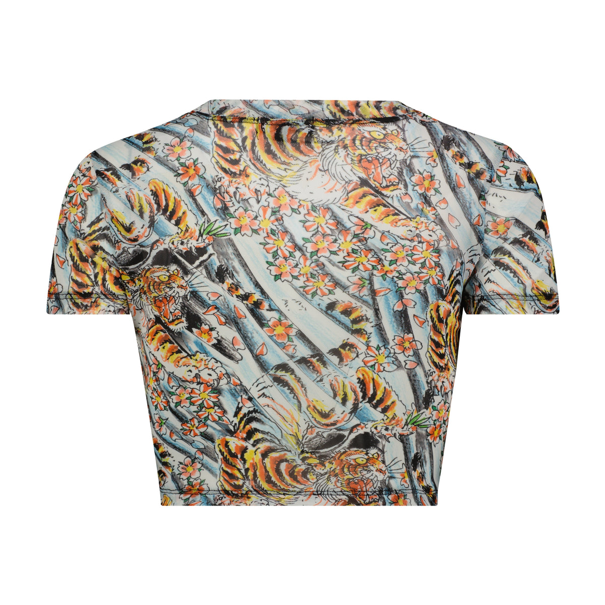 Tiger Print Mesh Shirt SKY | Ed Hardy