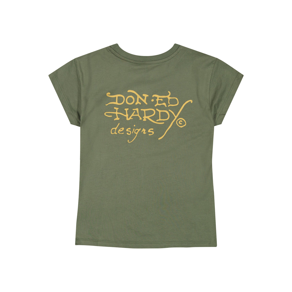 Sailor Girl Cap Sleeve Tee LT OLIVE | Ed Hardy