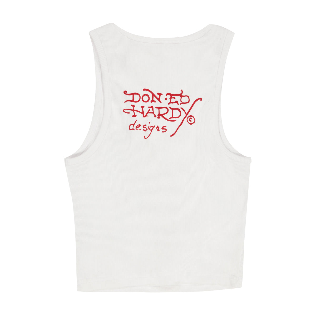 Cross Rib Tank Top White | Ed Hardy