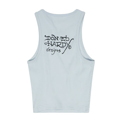 Swallow Rib Tank Top ARCTIC BLUE | Ed Hardy