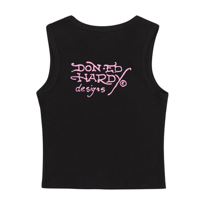 Dolphin Girl Tank Top BLACK | Ed Hardy
