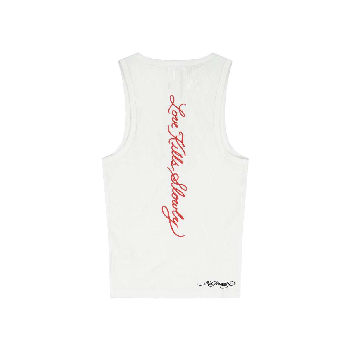 Cross Heart Rhinestone Tank Top | Women's Tank Top | Ed Hardy WHITE | Ed Hardy