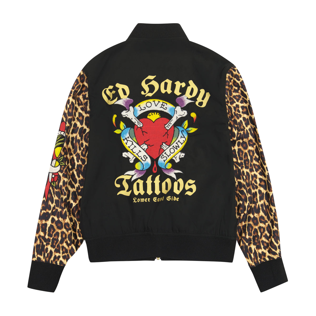 Tiger Dagger Souvenir Jacket BLK LEOPARD | Ed Hardy