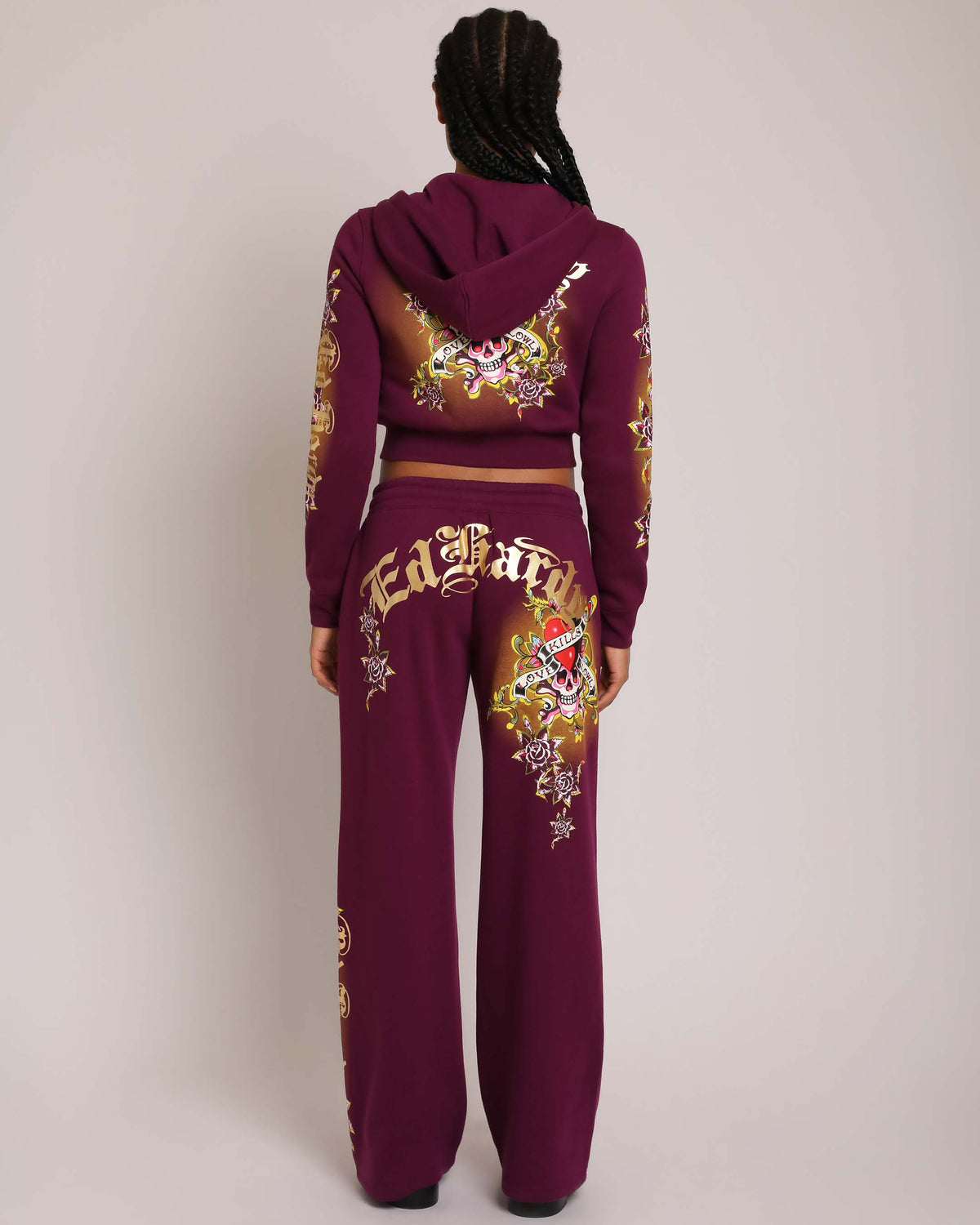 LKS Skull Rose Sweatpant  | Ed Hardy
