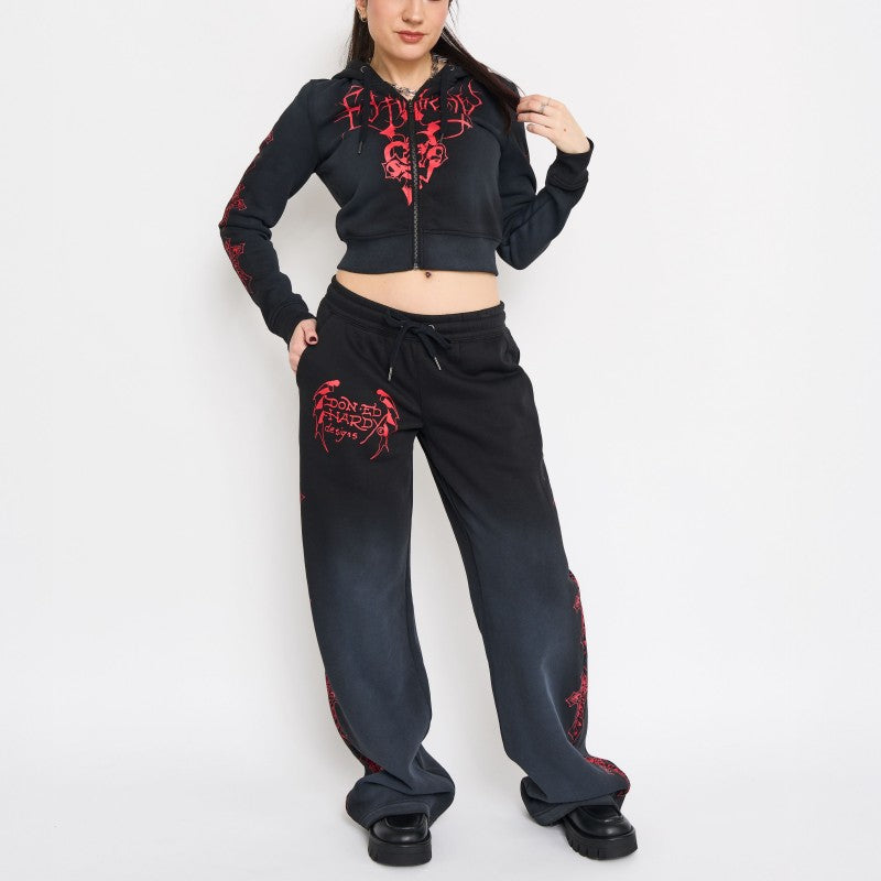 Crosses Sweatpants SUNFADE BLACK | Ed Hardy