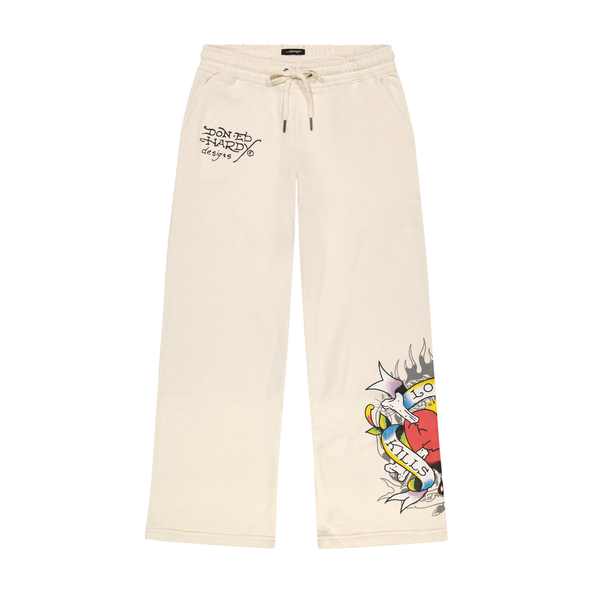 LKS Heart Sweatpants IVORY | Ed Hardy