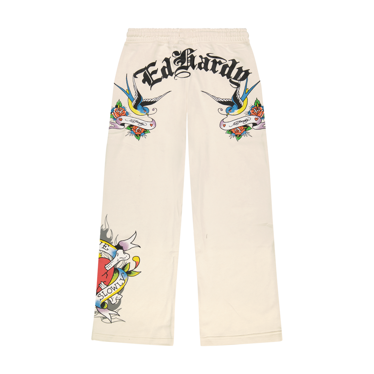 LKS Heart Sweatpants IVORY | Ed Hardy