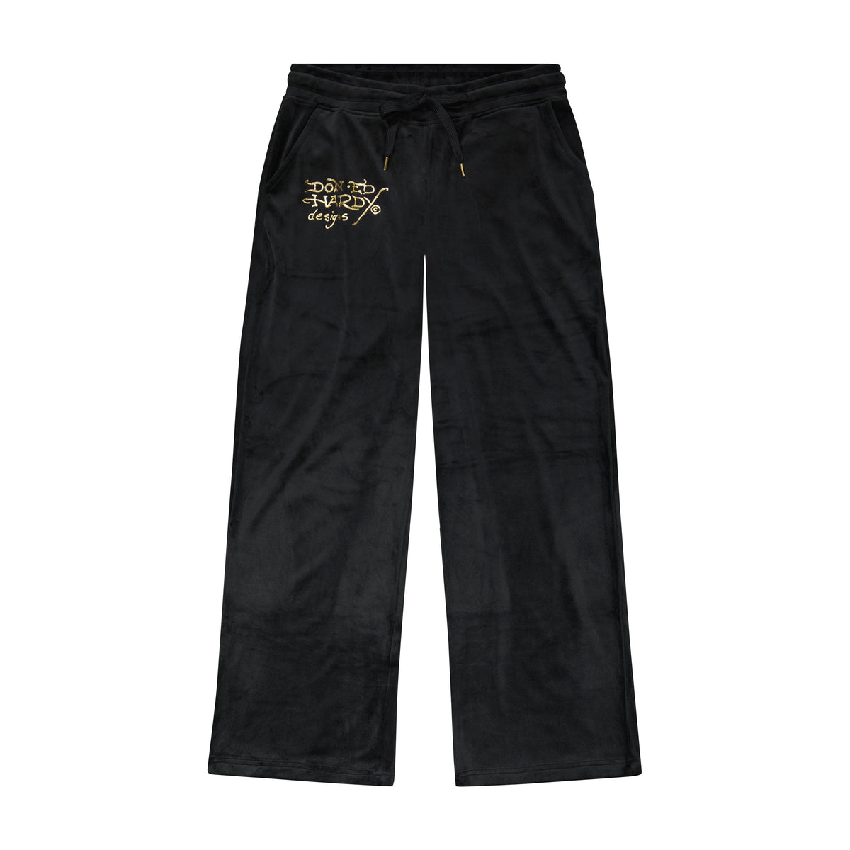 Amor Butterfly Velour Sweatpants BLACK | Ed Hardy