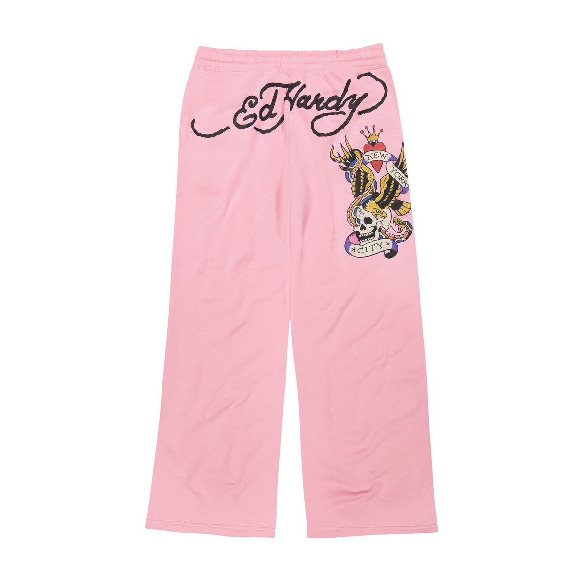 NYC Skull Sweatpants BUBBLE GUM | Ed Hardy